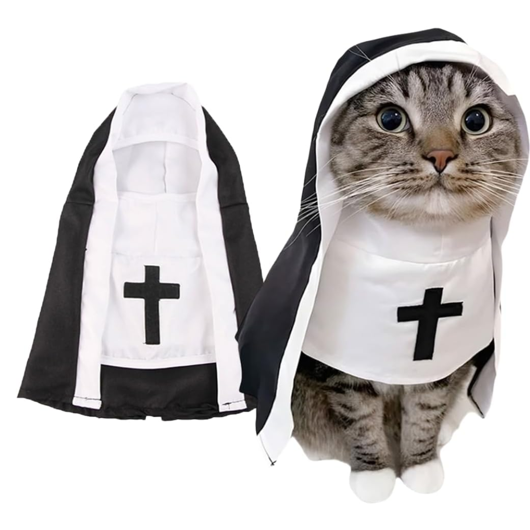Disfraz De Monja "Holy Paws" Para Gatos